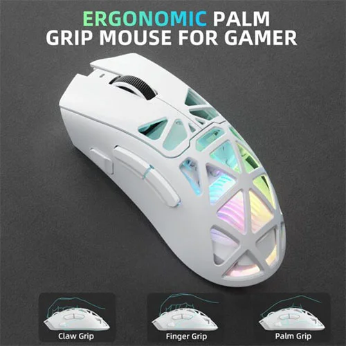 Aula SC620 Tri Mode RGB White Gaming Mouse