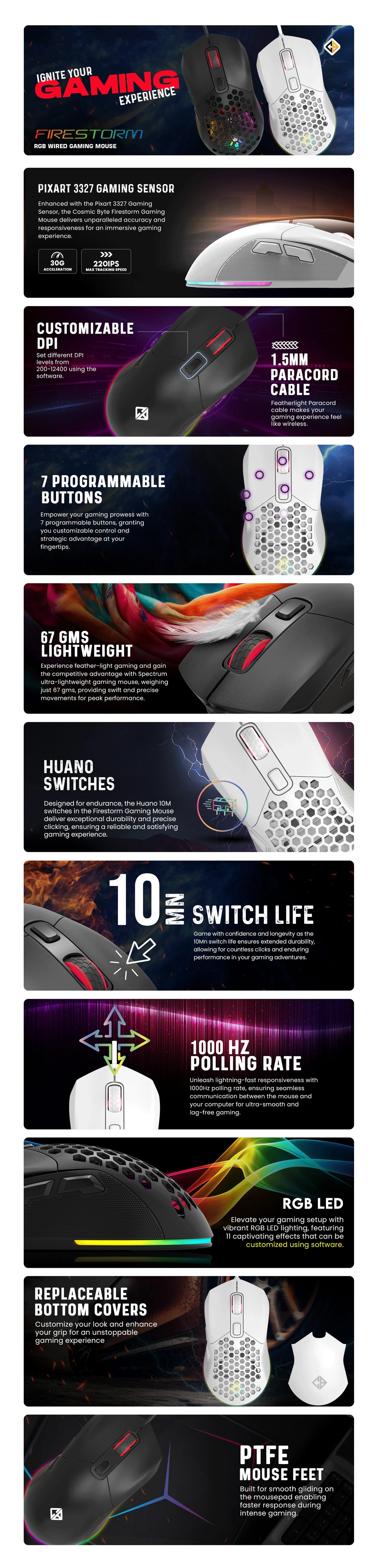 Cosmic Byte Firestorm RGB Mouse
