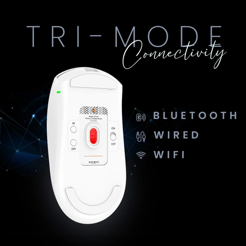 Cosmic Byte Atlas Tri-Mode White Wireless Gaming Mouse