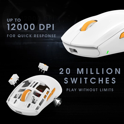 Cosmic Byte Atlas Tri-Mode White Wireless Gaming Mouse