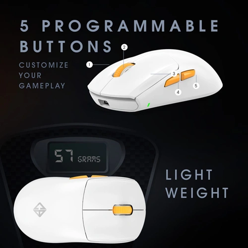 Cosmic Byte Atlas Tri-Mode White Wireless Gaming Mouse