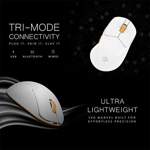 Cosmic Byte Ignis Tri-Mode White Wireless Gaming Mouse