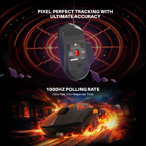 Cosmic Byte Helios Dragon Black Tri-Mode Gaming Mouse