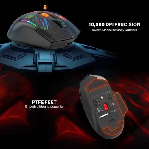 Cosmic Byte Helios Dragon Black Tri-Mode Gaming Mouse