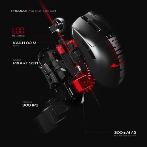Cybeart Artemis The Batman Edition Tri-Mode Gaming Mouse