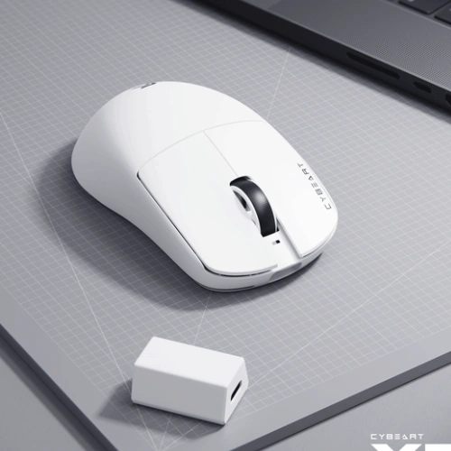 Cybeart Xeus Tri-Mode White Gaming Mouse