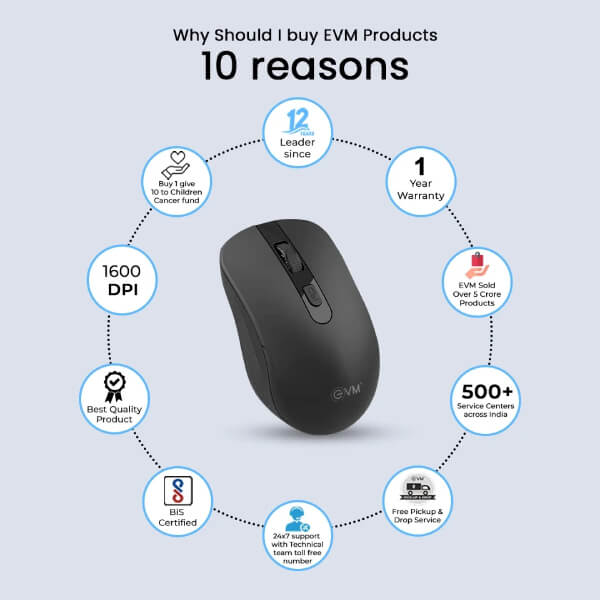 EVM Classy 3W042 Wireless Mouse (Black)