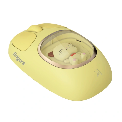 Fingers CuteClicks WB4 Wireless Yellow Mouse
