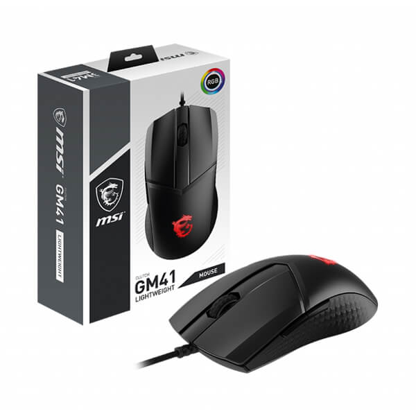 MSI Clutch GM41 Lightweight Gaming Mouse (Black)