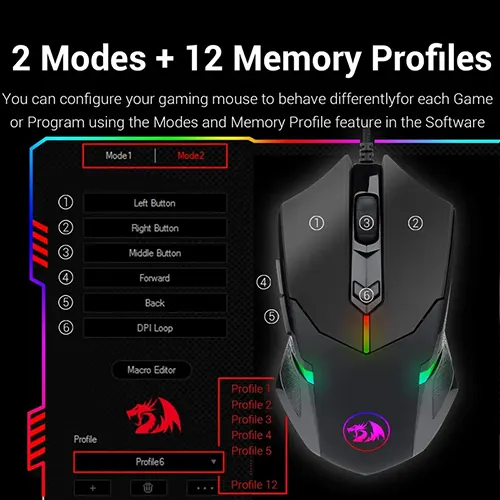 Redragon Centrophorus M601 RGB Gaming Mouse