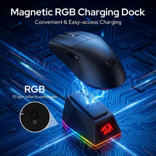 Redragon King Ultra M999 Tri-Mode Gaming Mouse with Charging Dock
