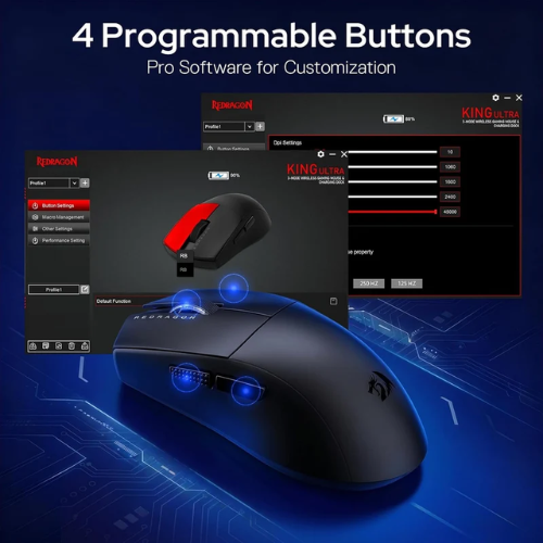 Redragon King Ultra M999 Tri-Mode Gaming Mouse with Charging Dock