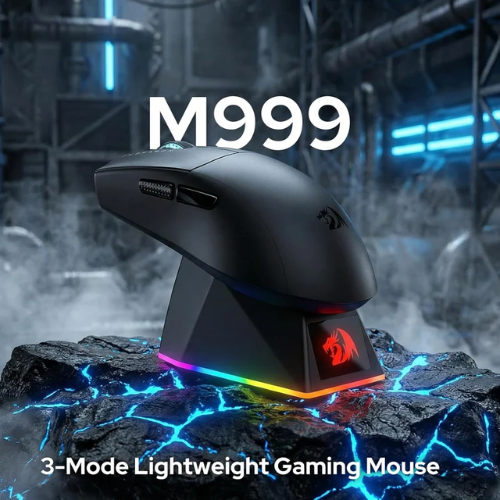 Redragon King Ultra M999 Tri-Mode Gaming Mouse with Charging Dock