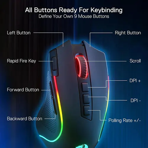Redragon Predator Pro M612 Pro RGB Wireless Gaming Mouse