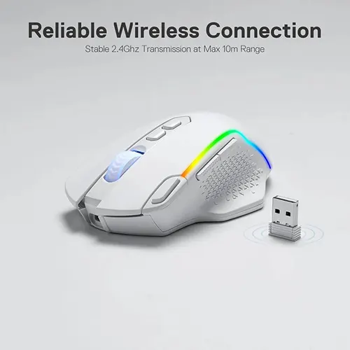 Redragon Taipan Pro M810 Pro White RGB Wireless Gaming Mouse