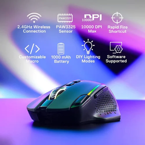 Redragon Taipan Pro M612 Pro Wireless RGB Gaming Mouse