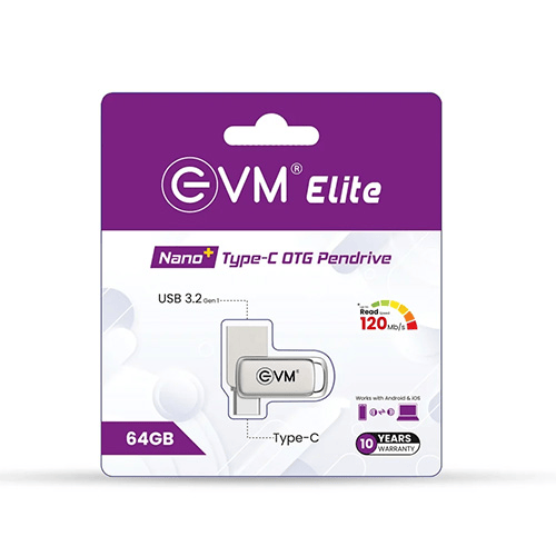 EVM Elite Nano Plus 64GB USB 3.2 Type-C OTG Pen Drive