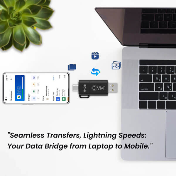 EVM EnX 64GB USB and Type-C OTG Pen Drive