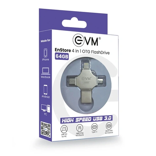 EVM EnStore 4 In 1 OTG 64GB USB 3.0 Type C Pen Drive