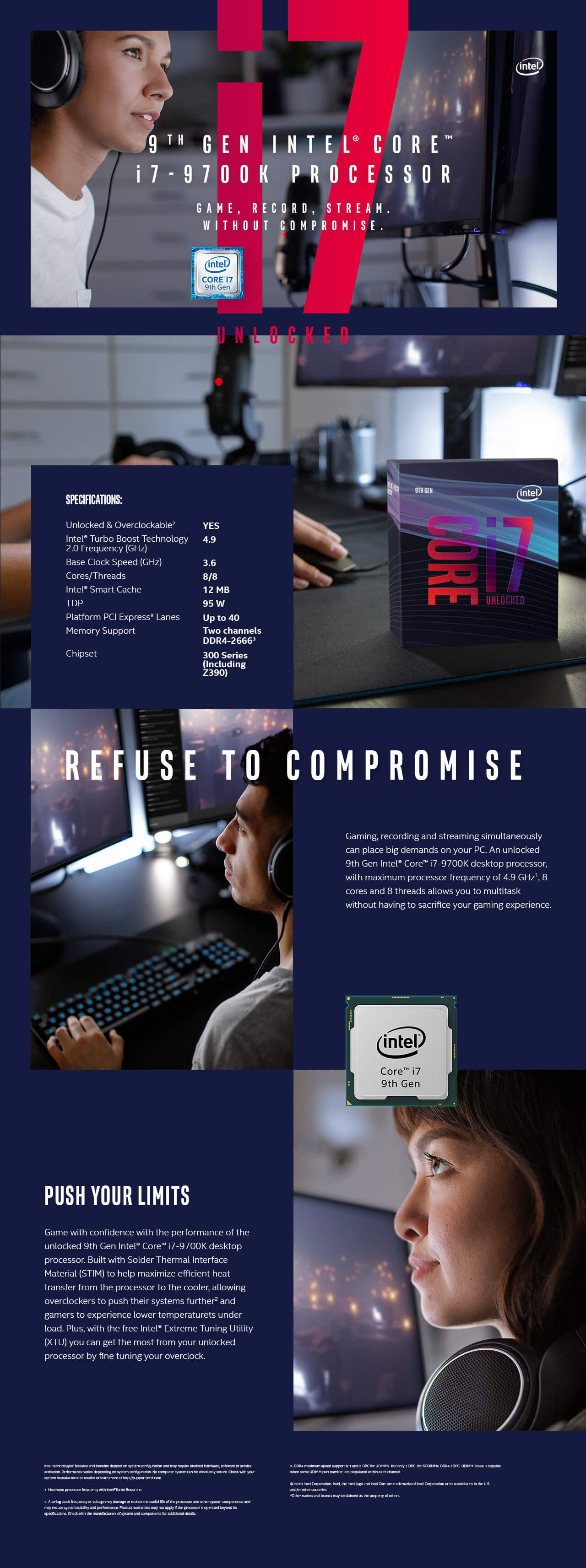 Intel Core I7 9700k 8 Cores 4 9 Ghz Unlocked Processor