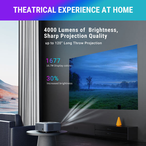 Ant Esports View 611 AF Home Entertainment Projector with Remote (Black)