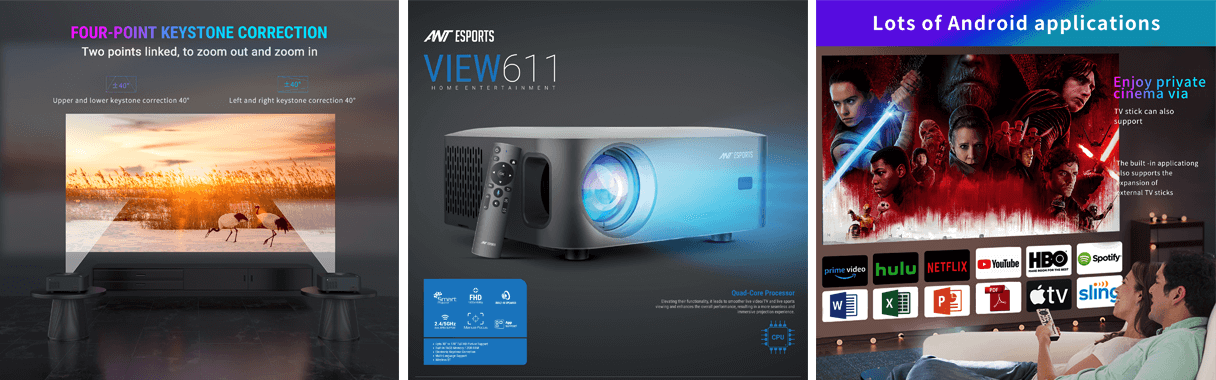 Ant Esports View 611 LED Projector