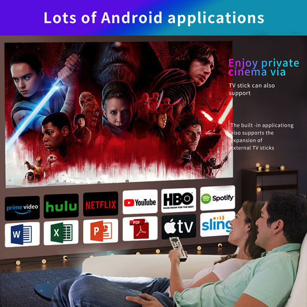 Ant Esports View 611 LED Smart Projector with Remote (Black)