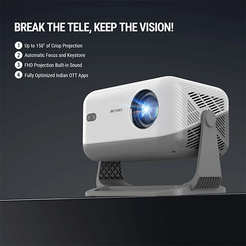 Ant Esports View 711 Ai Grey and White Projector