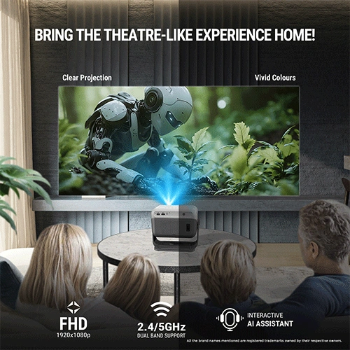 Ant Esports View 711 Ai Grey and White Projector