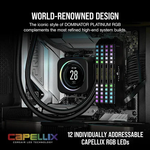 Corsair Dominator Platinum RGB 64GB (32GBx2) 6600MHz CL32 DDR5 RAM