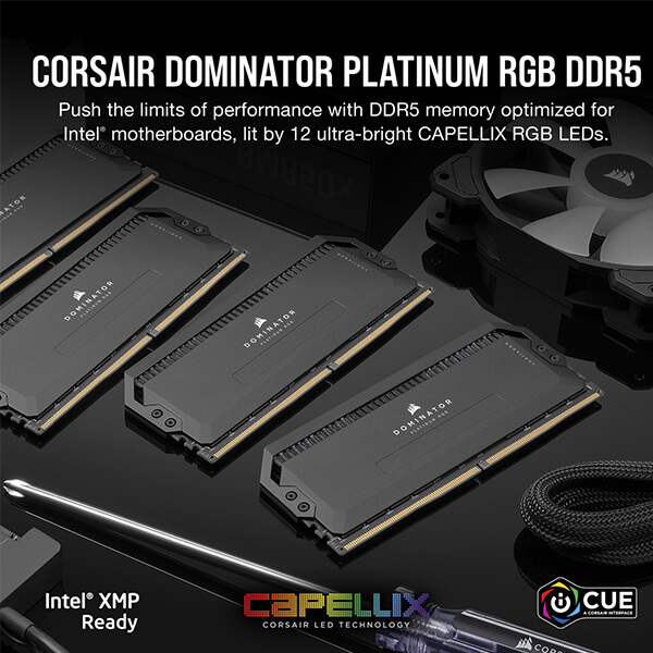 Corsair Dominator Platinum RGB 32GB (16GBx2) 5200MHz CL40 DDR5 RAM