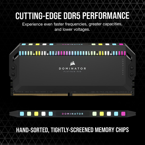Corsair Dominator Platinum RGB 32GB (16GBx2) 5200MHz CL40 DDR5 RAM