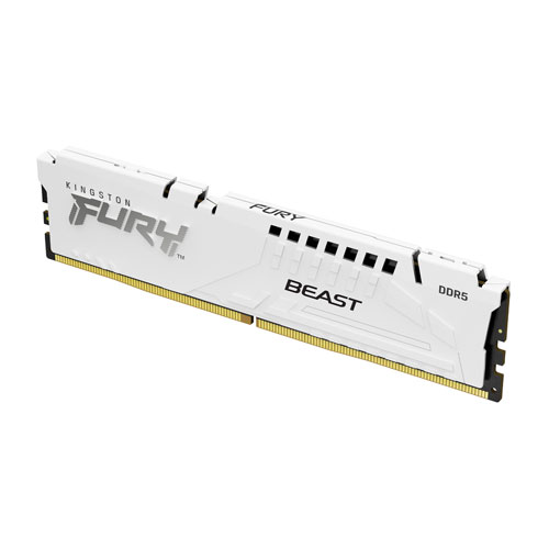Kingston Fury Beast 16GB (16GBx1) DDR5 6000MHz White Desktop RAM