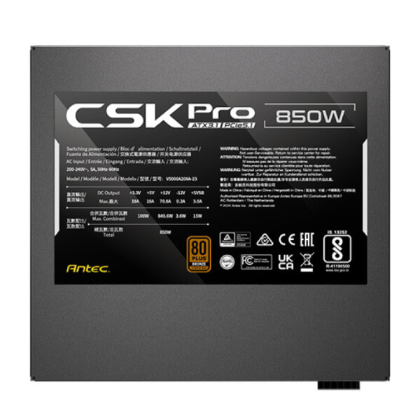 Antec CSK850 PRO ATX 3.1 Bronze SMPS