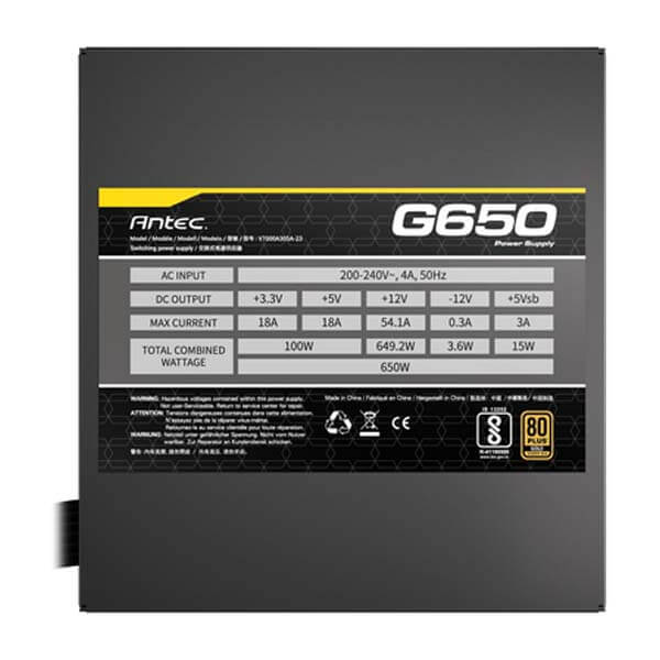 Antec G650 Gold Semi Modular SMPS