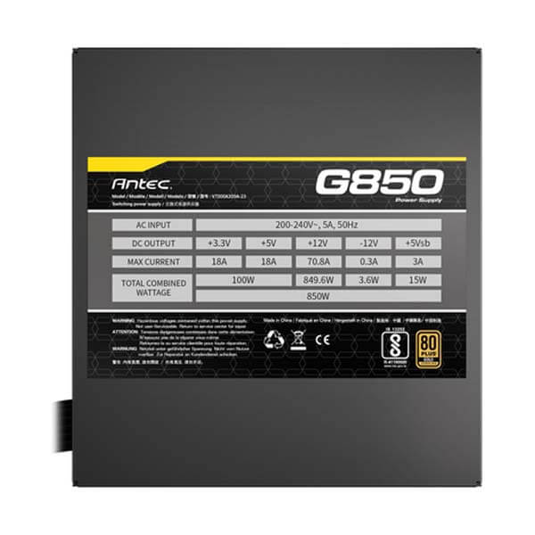 Antec G850 Gold 850 Watt SMPS