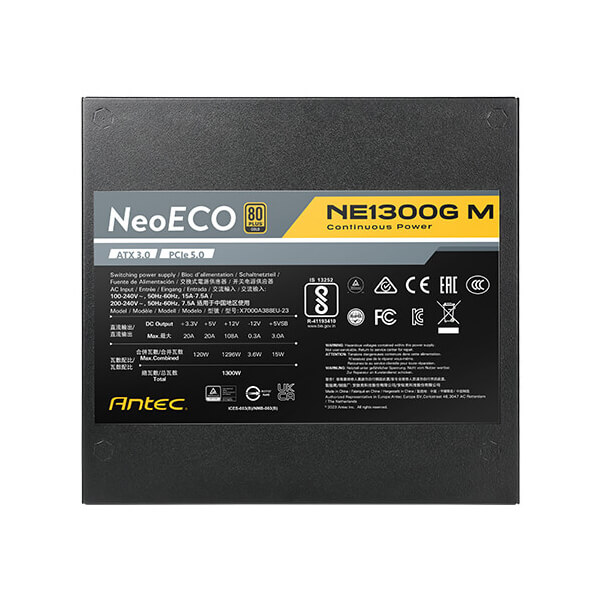 Antec NE1300G M ATX 3.0 SMPS - 1300 Watt 80 Plus Gold SMPS