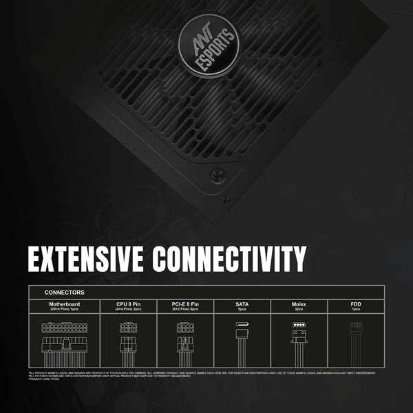 Ant Esports FG850 80 Plus Gold SMPS