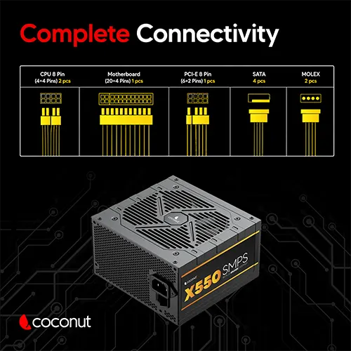 Coconut SM65 X550 Bronze 550 Watt SMPS