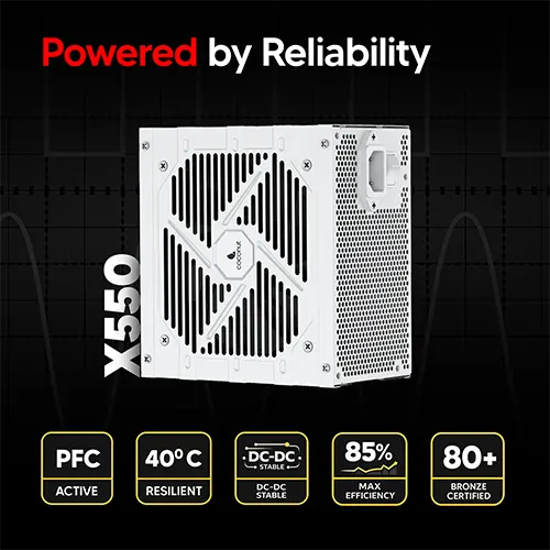Coconut SM65 X550 Bronze 550 Watt White SMPS