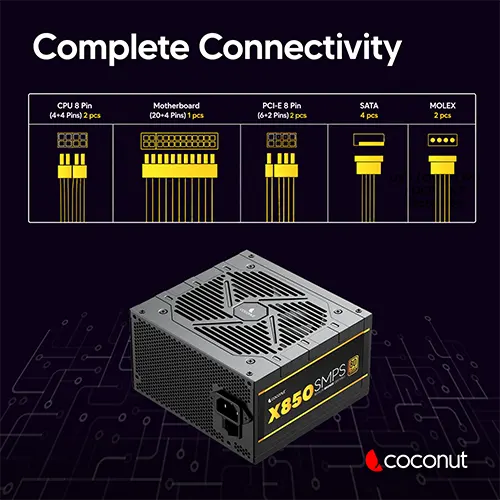 Coconut SM85 X850 Bronze 850 Watt SMPS