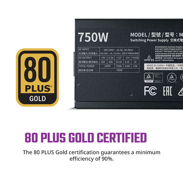 Cooler Master MWE 750 Watt V2 80 Plus Gold SMPS