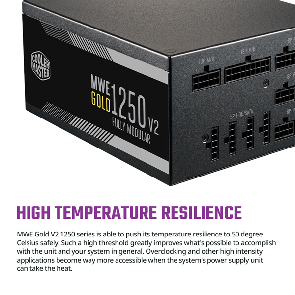 Cooler Master MWE 1250 V2 1250 Watt 80 Plus Gold SMPS