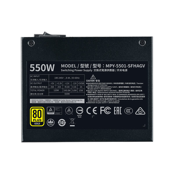 Cooler Master V550 SFX 80 Plus Gold SMPS