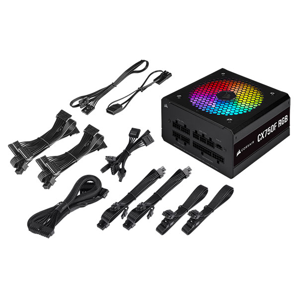 Corsair CX750F RGB 80 Plus Bronze SMPS (Black)
