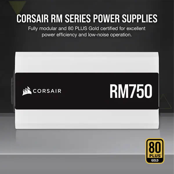 Corsair RM750 White 750 Watt 80 Plus Gold SMPS