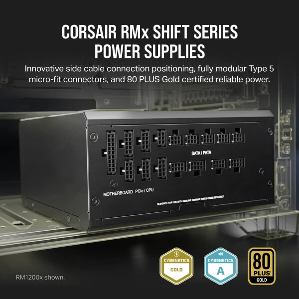Corsair RM1000x Shift 1000 Watt 80 Plus Gold ATX 3.1 SMPS