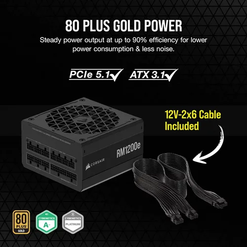 Corsair RM1200e ATX 3.1 Gold Fully Modular SMPS