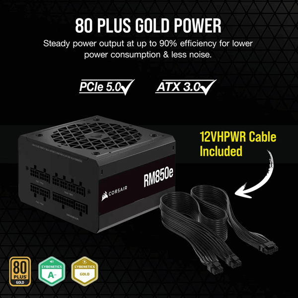 Corsair RM750e 750 Watt 80 Plus Gold ATX 3.0 SMPS