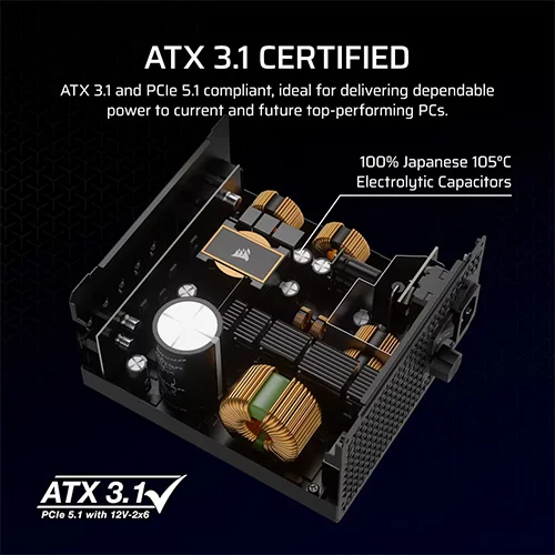 Corsair RM1000x Gold ATX 3.1 Fully Modular SMPS